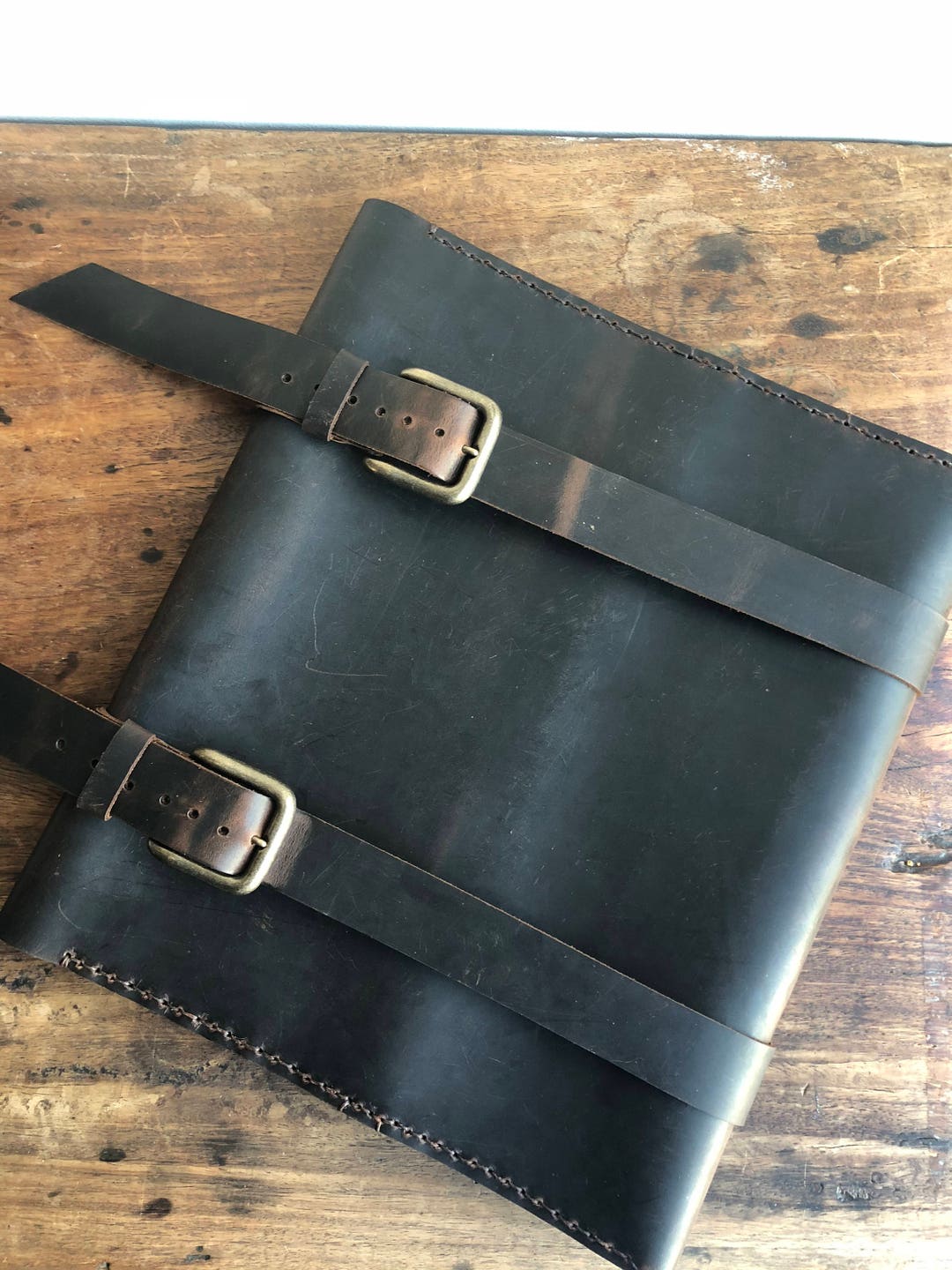 Portfolio for Artist, Leather Portfolio Folder, 4 Pocket Folder, Art