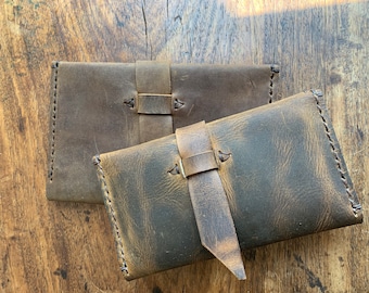 2 phone case iPhone / Phone case for 2 phones / Double iPhone case / Leather iPhone wallet with card holder