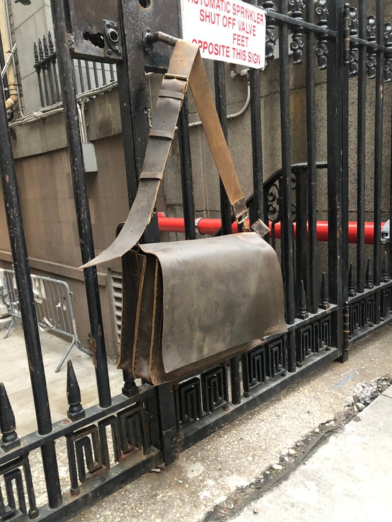 Double Gusset Briefcase / Handmade Leather Briefcase Made in the USA / Handmade Leather Double Briefcase
