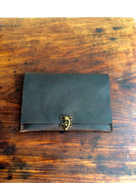 Mini iPad sleeve, Leather iPad case, Mini leather cover, Handmade iPad case, Mini tablet case, Made in NY