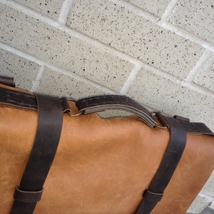 Triple Gusset Crossbody / Handmade Leather Briefcase USA / Triple Gusset Briefcase / Large Leather Briefcase image 4