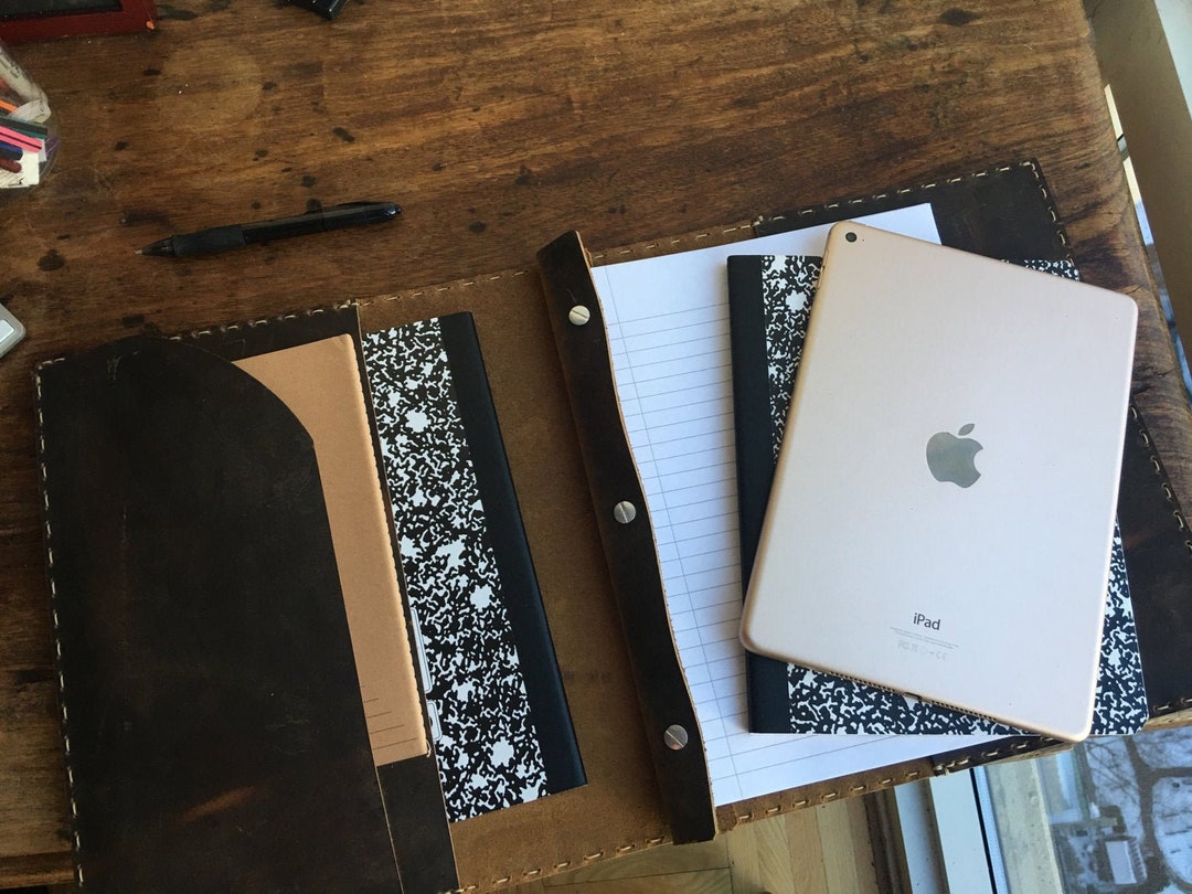 Post Binder Portfolio, Pocket Screw Post Notebook, Old School Leather