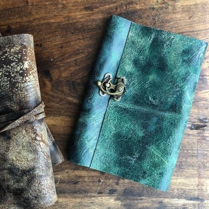 Refillable Leather Journal / Distressed Leather Notebook / Leather Diary Writers Gift