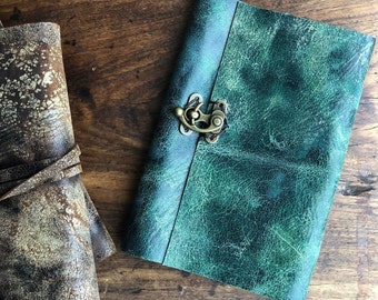 Refillable Leather Journal / Distressed Leather Notebook / Leather Diary Writers Gift