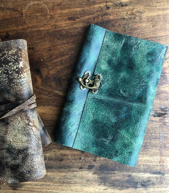 Refillable Leather Journal / Distressed Leather Notebook / Leather Diary Writers Gift