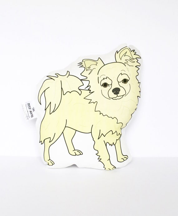 Long Haired Chihuahua Pillow Tan Fawn Large Size Etsy