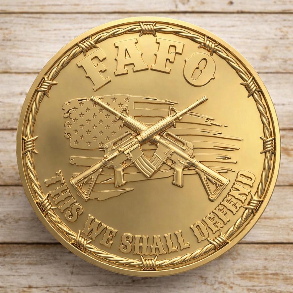 Solid Brass Rattlesnake Challenge Coin | FAFO, Don't Tread on Me ...