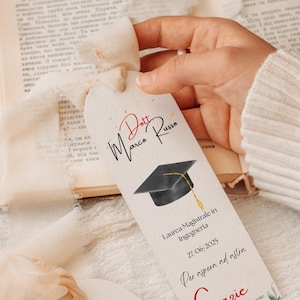 Segnalibro Laurea Personalizzato – Bomboniera Digitale PDF Stampabile – Citazioni Ispirazionali – Download PDF