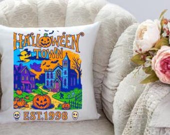 Halloween Town Vintage T-Shirt, Spooky Pumpkin Shirt, Retro Halloween Graphic Tee, EST 1998 Shirt