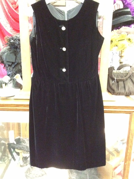 Velvet little black dress from the 1960s is simply