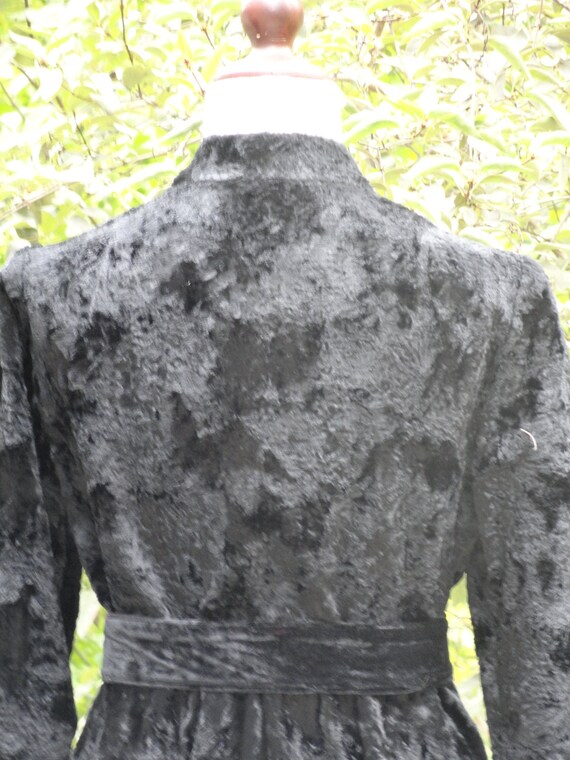 1960'S Faux Fur Coat Dress With Original Belt Gem