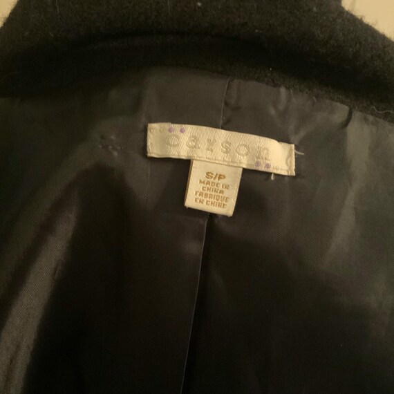 Black wool asymmetrical jacket has character - image 4