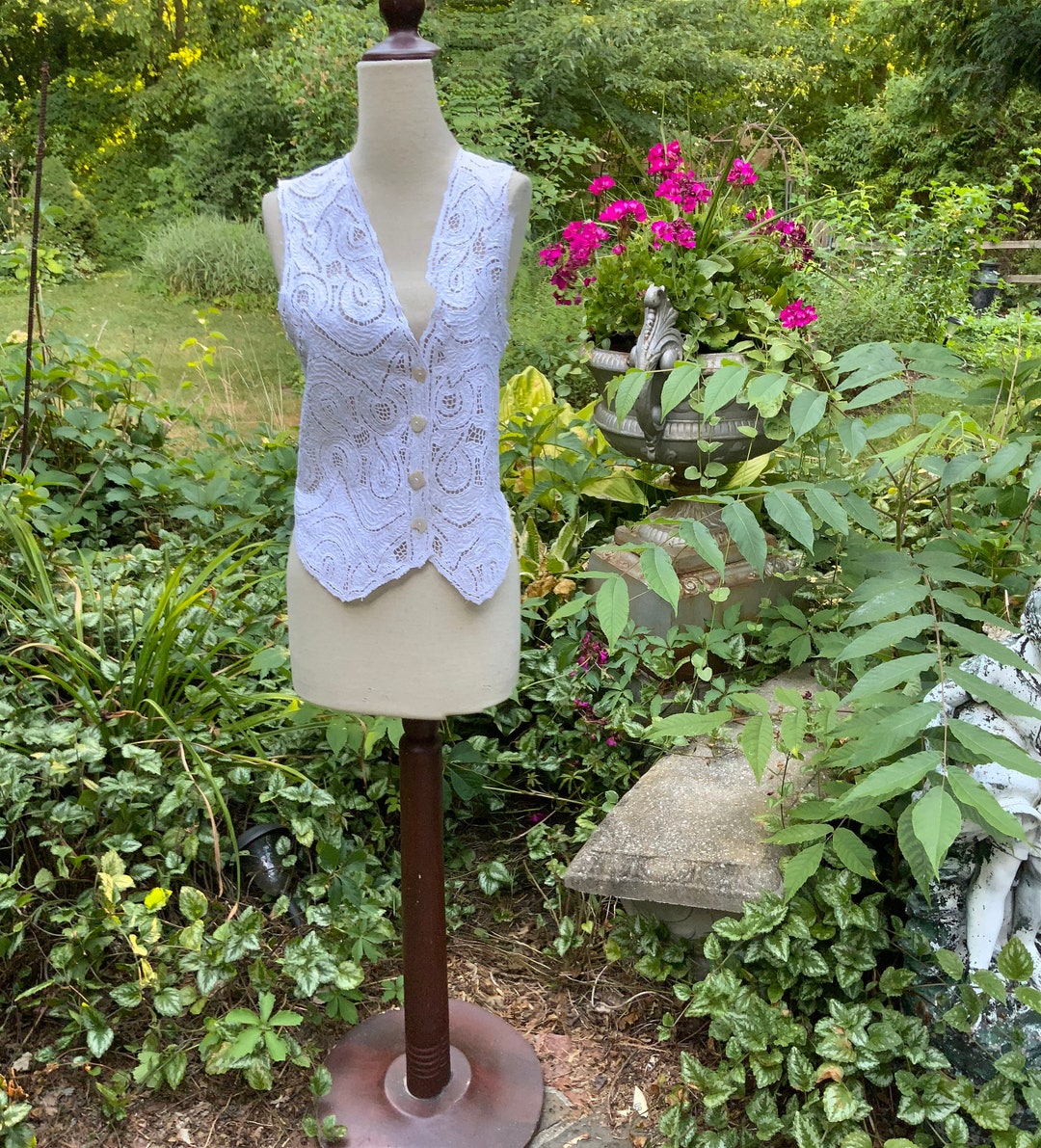 2WAY Satin Batten Lace Vest