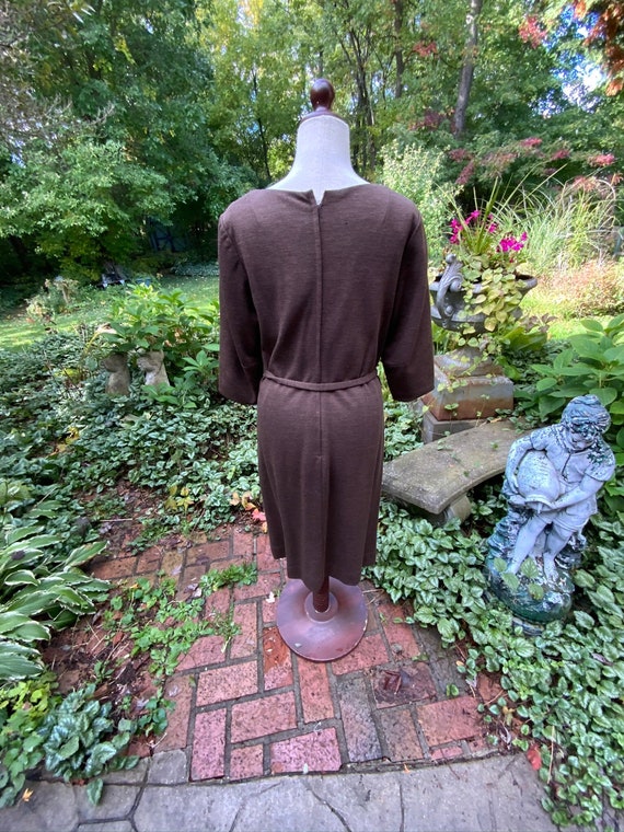 Grace Taylor Original 1950s dress in light cocoa Gem