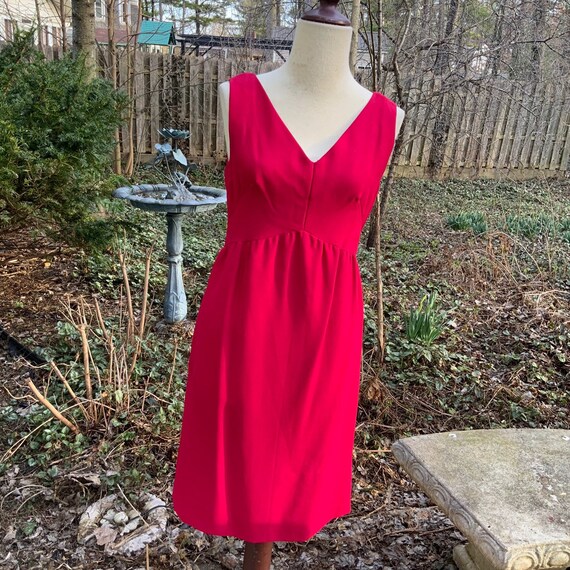 1960s berry-red cocktail dress is a timeless orig… - image 1