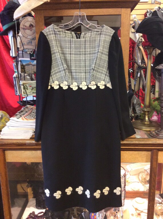 Autumn Retro Lace Plaid Dress