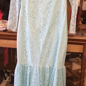 Lace formal in aqua by Bridal Originals image 1