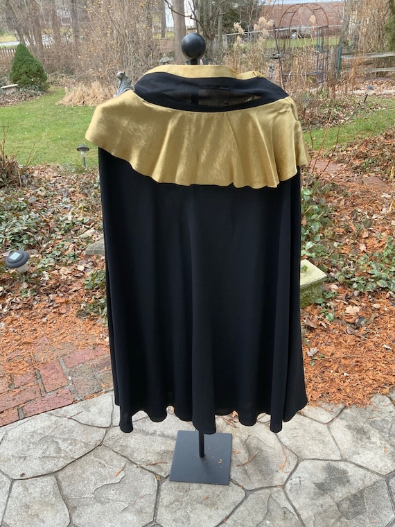 Gold and black bias-cut 1930s skirt