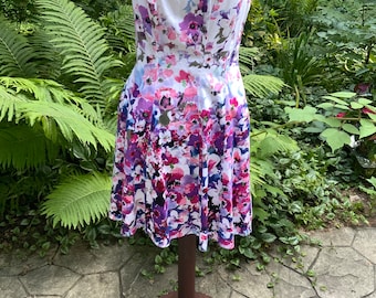 New York and Company dress in fresh watercolor floral