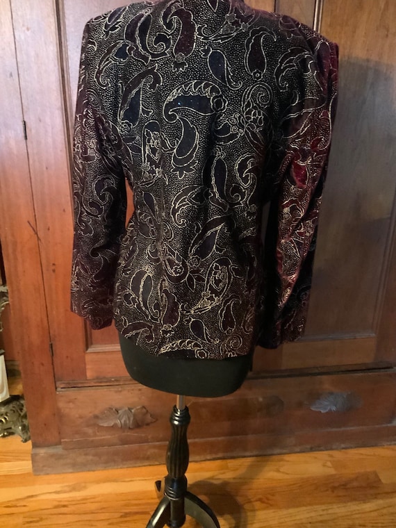 Norton McNaughton velvet coat has subtle sparkle