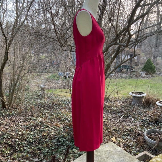 1960s berry-red cocktail dress is a timeless orig… - image 4