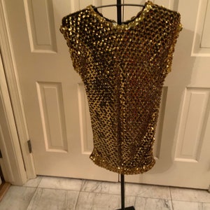 90s gold sequined mini