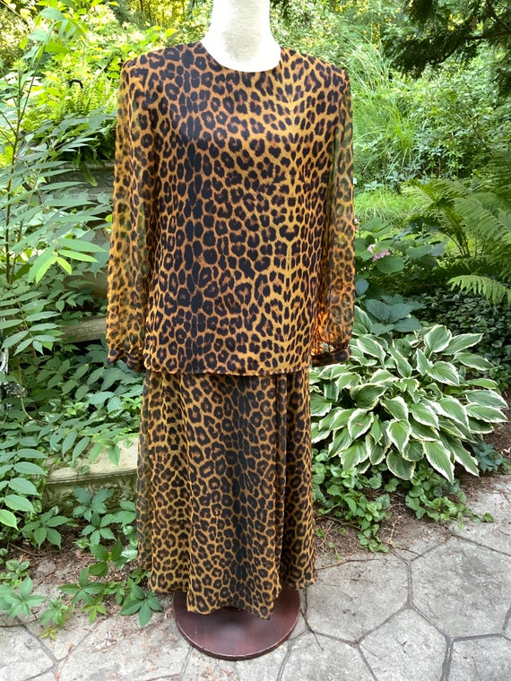 Leopard print skirt and top by Stephanie Queller