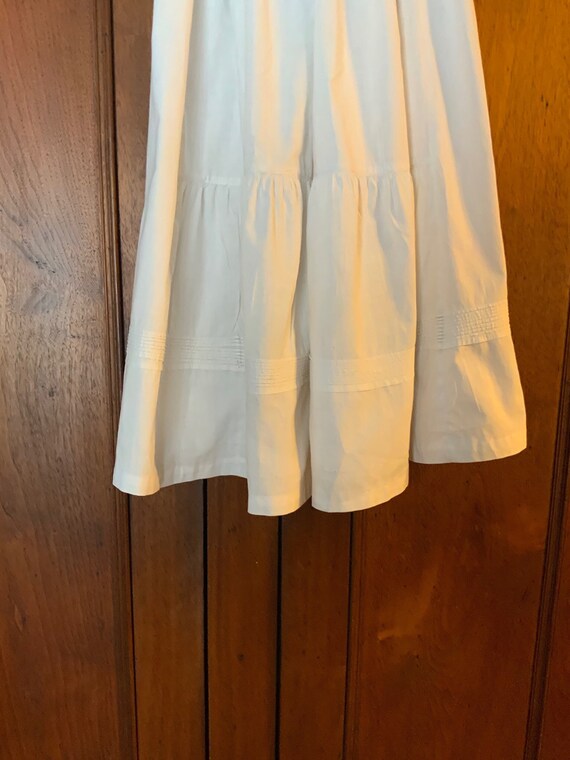 Edwardian skirt/underskirt in crisp white cotton - image 4