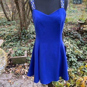 Cobalt blue 1990s petite cocktail dress---new with tags!
