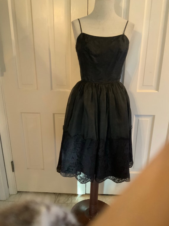 1960s silk Little Black Dress