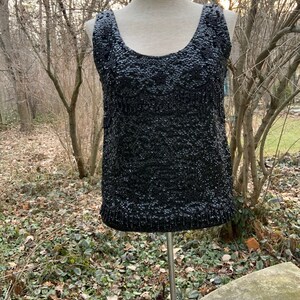 Gia Ninno black sequin designer top from the 60s: sequins and beyond!