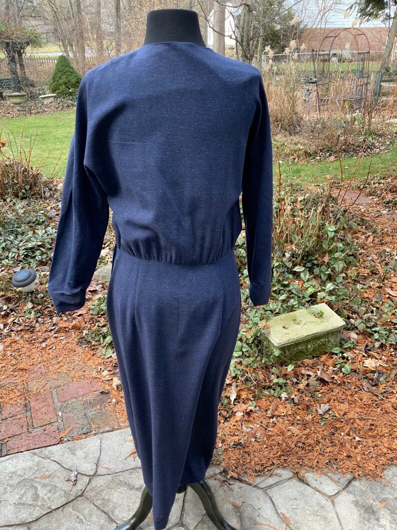 Signed Eisenberg Original 1930s suit in blue heather