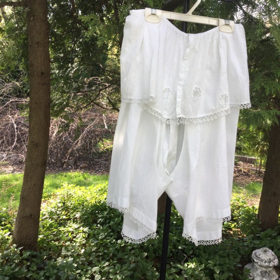 Handmade Victorian Pantaloons with sweetly tatted