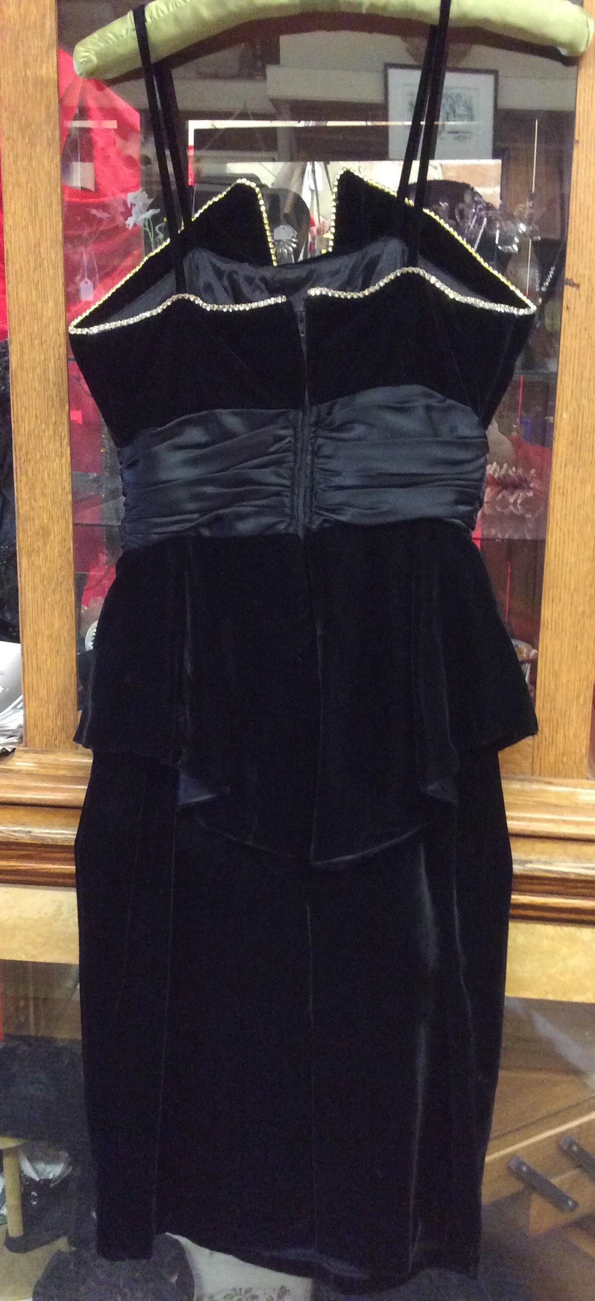 Black velvet sparkle dress hot sale