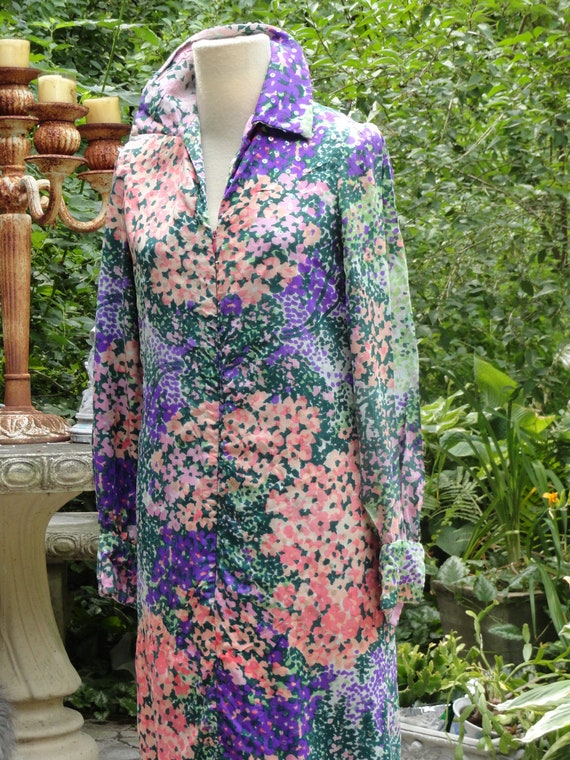 Vintage1970"s  Purple, Pink White & Green With Seq