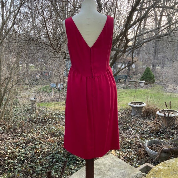 1960s berry-red cocktail dress is a timeless orig… - image 3