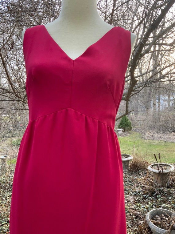1960s berry-red cocktail dress is a timeless orig… - image 2