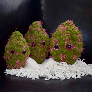 Virkad Weed Nug Plysch, Handgjord Cannabis Plysch, 420 Stoner Gåva, Rökvän, Weeddekor, Samlarplysch, Favoritsorter CannaNuggies