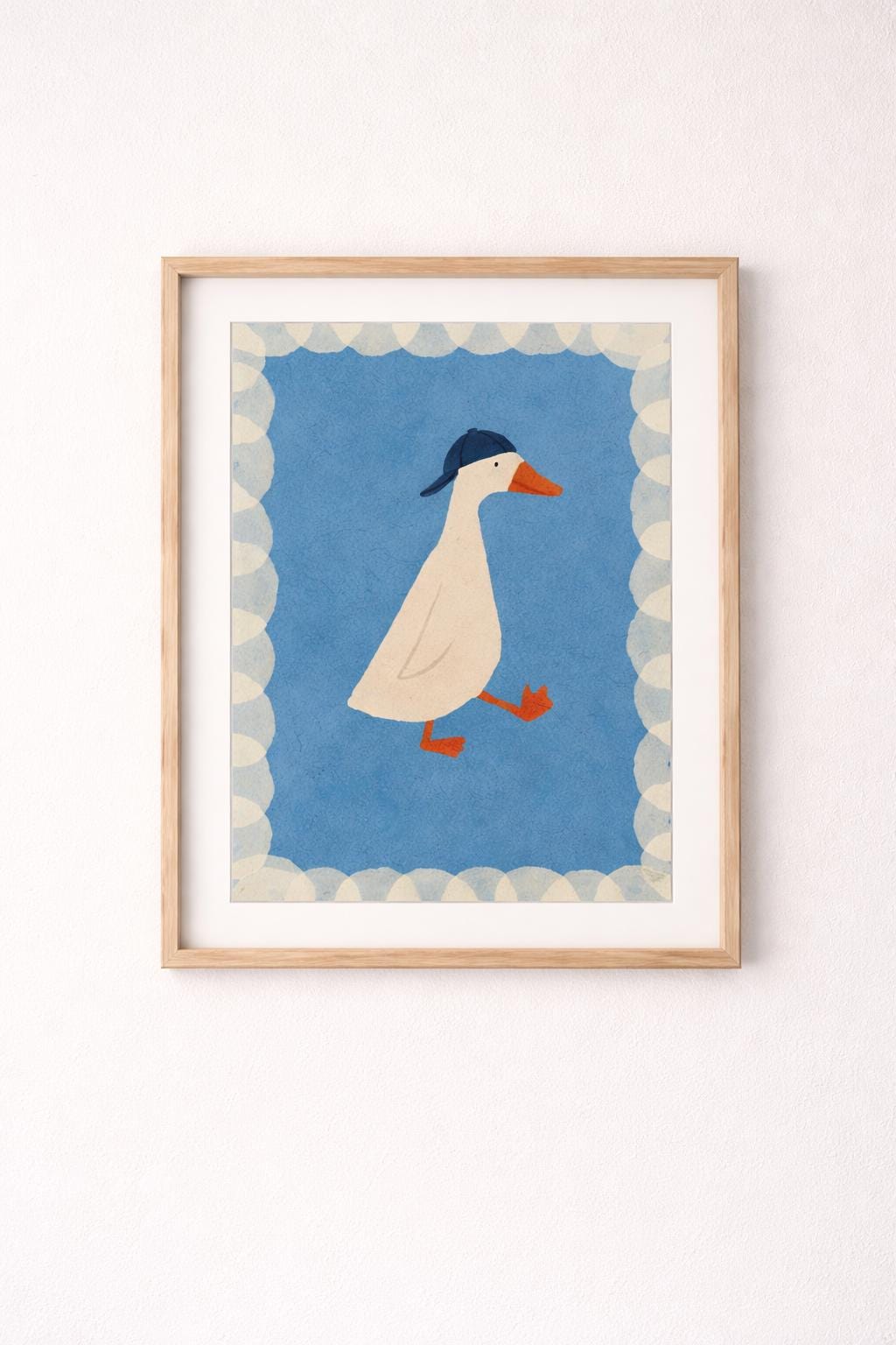 Goose Nursery Wall Art Printable – Cute Animal Kids Room Decor – Blue ...