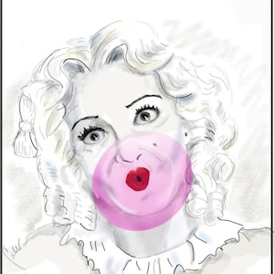 Whatever Happened to Baby Jane  Blowing a Bubble, Bette Davis, Jane Hudson, Baby Jane Hudson