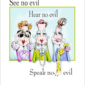 NEW! See No Evil Funny Women Birthday card, , Birthday Card for Her, Funny Women Birthday, Women Humor Birthday Card