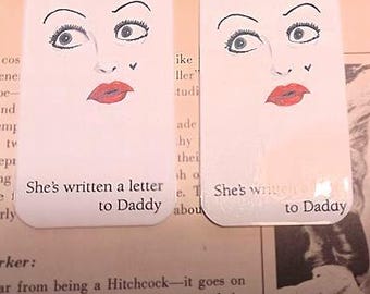 Set of 3 Whatever Happened to Baby Jane bookmark, Baby Jane Hudson Bookmark