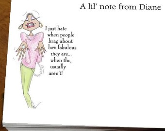 NEW 20 Heavy weight 3x5 index note cards, 3x5 women humor note cards for personal notes to self or friends
