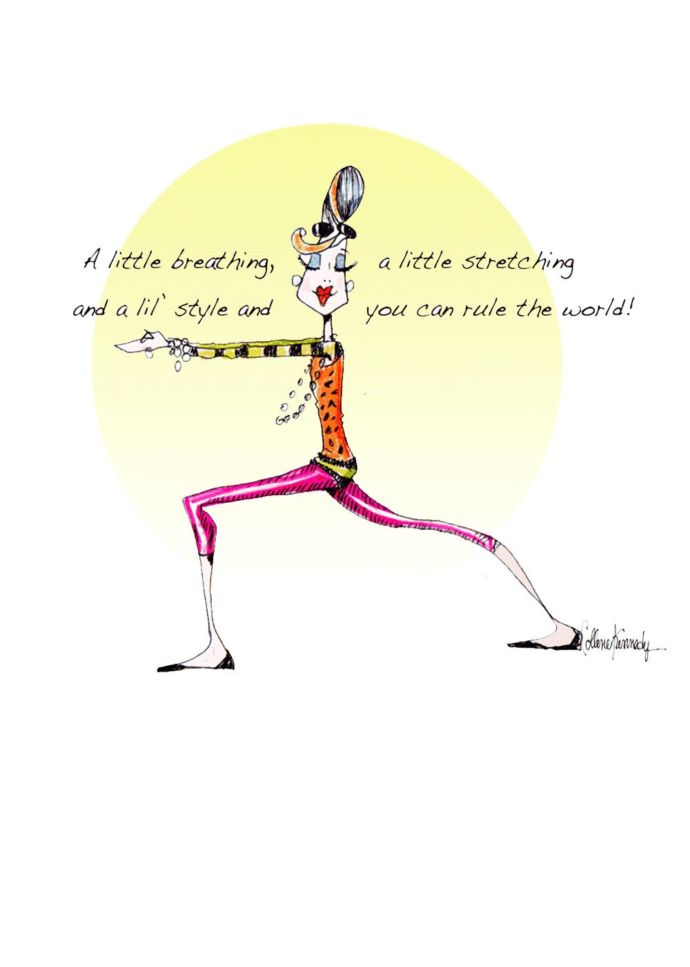 Illustrated Yoga Best Aunt Ever Happy Birthday Card | Moonpig
