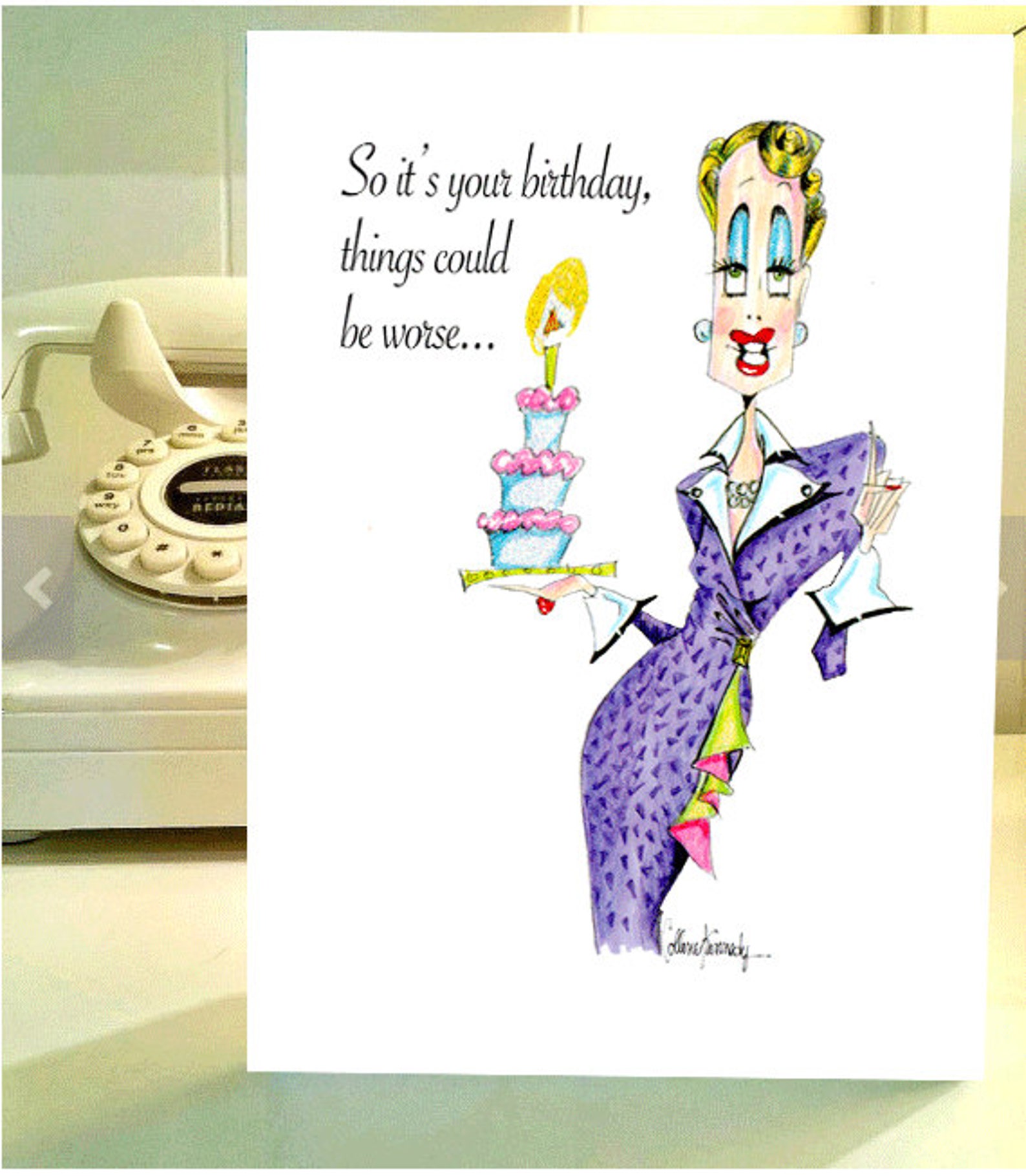 Funny Birthday Card Women Humor Cards Birthday Cards For Etsy 