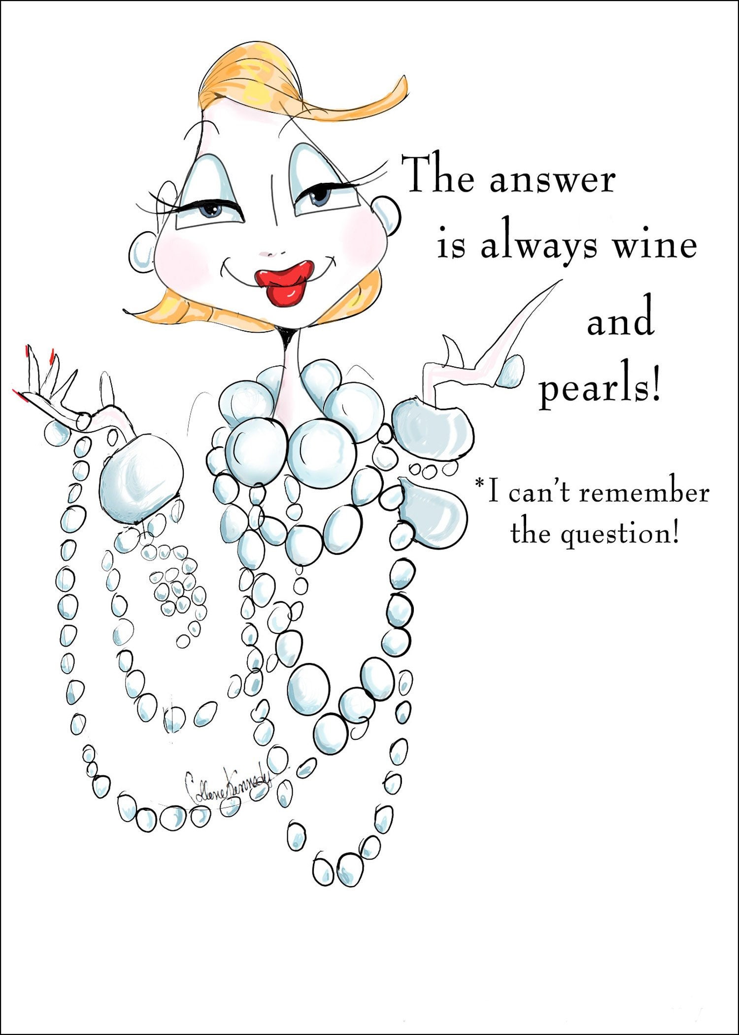 NEW Big Girl Pearls Funny Woman Birthday Card for Her - Etsy New Zealand