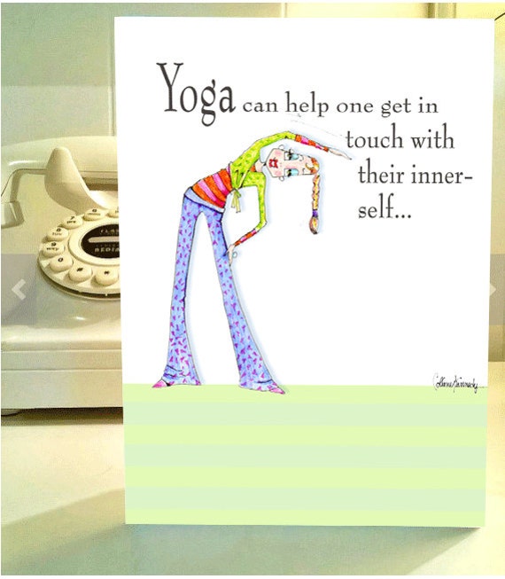 Birthday Card for Her Yoga Funny 