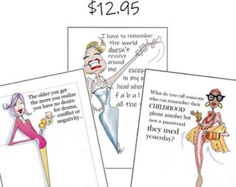 Winter 3 card BUNDLE Funny Women Humor Cards - Pick Any 3 Card Bundle