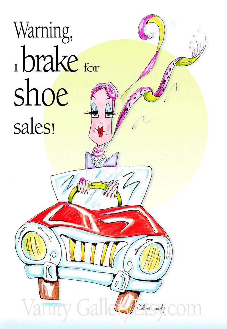 Funny shoe humor Shoe humor soleful art Woman Humor 5x7 Etsy