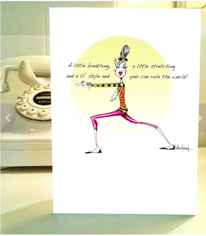 funny yoga card yoga pose card funny woman birthday yoga